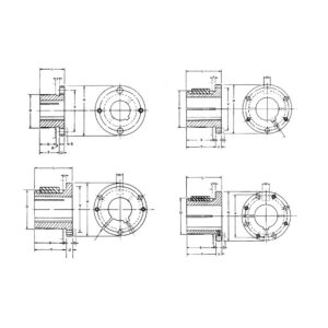 Split taper bushing dimensional drawings